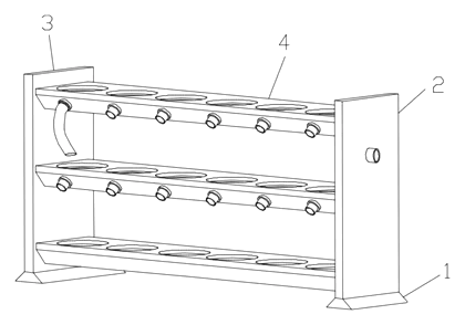 Flowerpot Rack with Integrated Water Recycling and Sediment Filtration - Patent drawing - overall structure