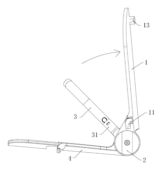 Folding Child Seat with Linked Backrest and Armrest Mechanism - Patent Fig. 39