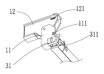 Hinge Device for Folding Containers with Integrated Twistlock Hole - Patent Fig. 4