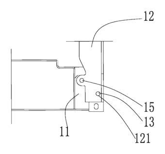 Hinge Device for Folding Containers with Integrated Twistlock Hole - Patent Fig. 5