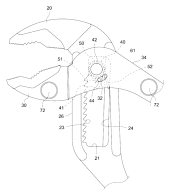Ratchet Water Pipe Wrench with Two-Stage Jaw Adjustment - Patent Fig. 10