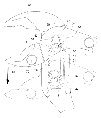 Ratchet Water Pipe Wrench with Two-Stage Jaw Adjustment - Patent Fig. 11