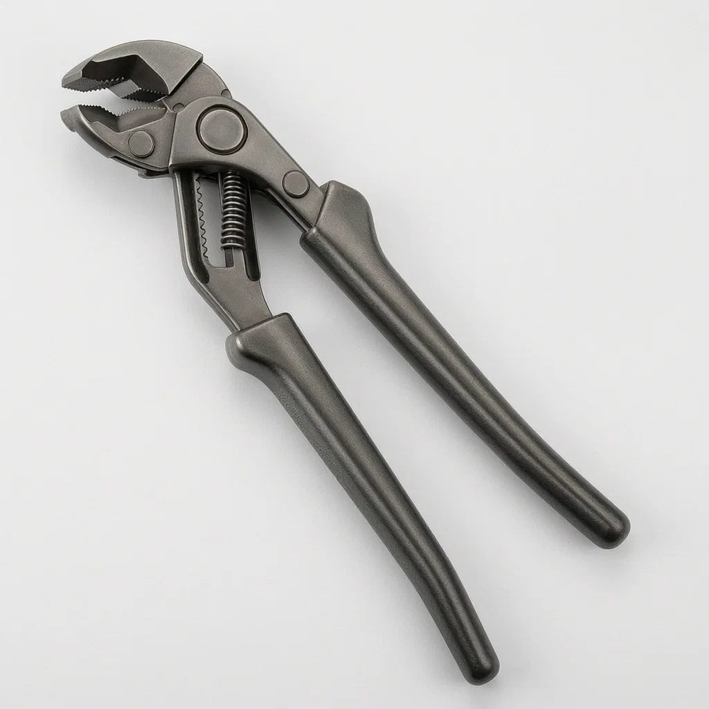 Ratchet Water Pipe Wrench with Two-Stage Jaw Adjustment - product render