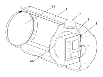 Multifunctional Solar LED Garden Lamp with Detachable Lantern Body - Patent drawing - solar module detail