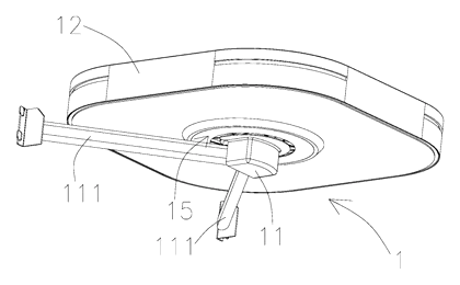 Rotary Storage Basket with Elastic Positioning for Cabinets - Patent Fig. 1