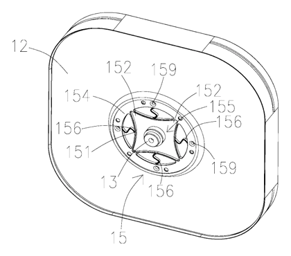 Rotary Storage Basket with Elastic Positioning for Cabinets - Patent Fig. 2