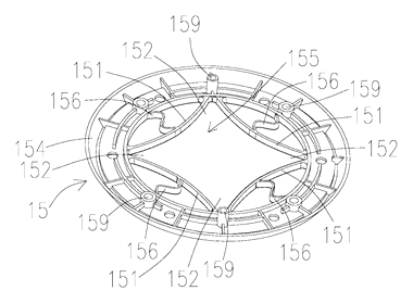Rotary Storage Basket with Elastic Positioning for Cabinets - Patent Fig. 4