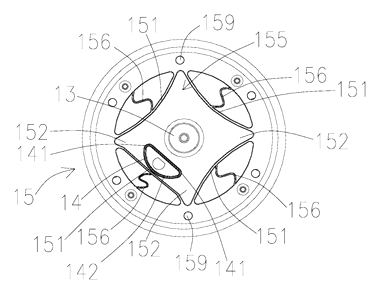 Rotary Storage Basket with Elastic Positioning for Cabinets - Patent Fig. 6