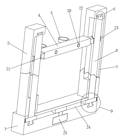 Back Muscle Trainer with Even-Force Weight Feedback - Patent drawing - shelf and counterweight mechanism