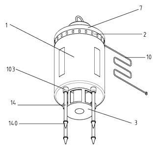 Electric Garden Insect Trap with Attractant Dispenser and Auto-Cleaning Cylinder - Patent Fig. 11