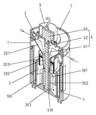 Electric Garden Insect Trap with Attractant Dispenser and Auto-Cleaning Cylinder - Patent Fig. 3