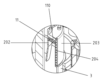 Electric Garden Insect Trap with Attractant Dispenser and Auto-Cleaning Cylinder - Patent drawing - microporous ceramic membrane detail
