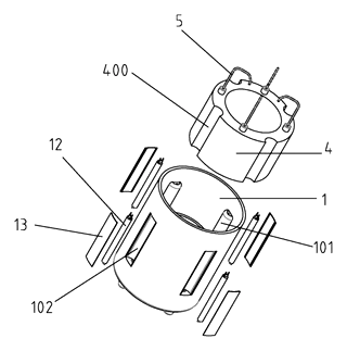 Electric Garden Insect Trap with Attractant Dispenser and Auto-Cleaning Cylinder - Patent Fig. 9