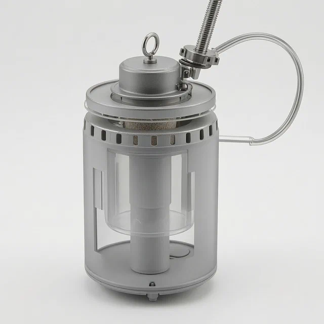 Electric Garden Insect Trap with Attractant Dispenser and Auto-Cleaning Cylinder - product render