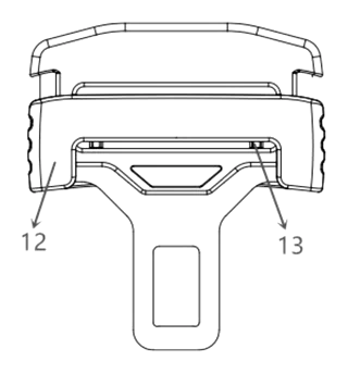 Automobile Safety Belt Lock Tongue with Self-Locking Slider - Patent Fig. 5