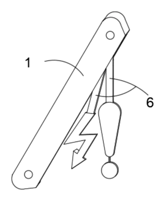 Suspended Power Distribution Equipment Safety Warning Device with Flexible LED Board - Patent drawing - rotating slats and symbols