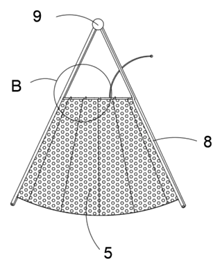 Suspended Power Distribution Equipment Safety Warning Device with Flexible LED Board - Patent Fig. 6