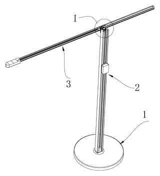 Truss-Type Foldable Desk Lamp with Longitudinal and Transverse Guide Adjustment - Patent Fig. 2