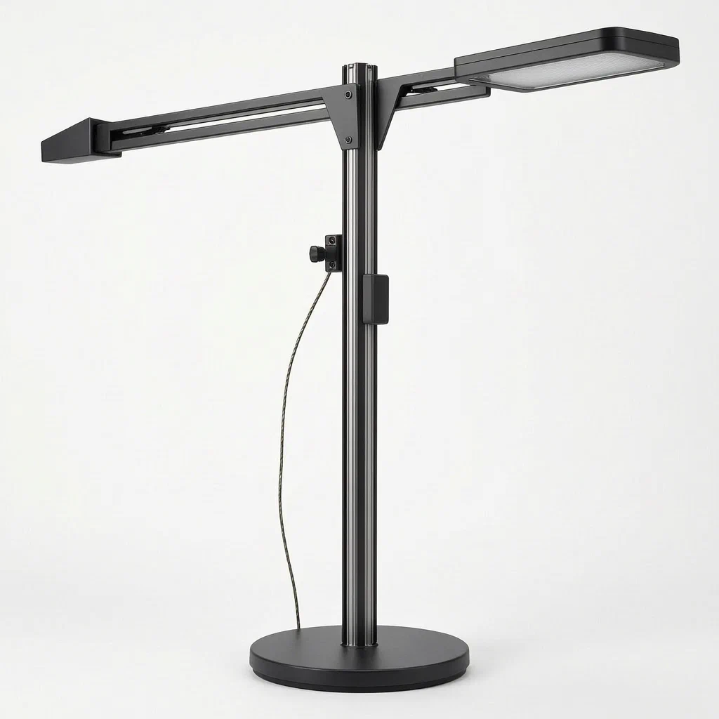 Truss-Type Foldable Desk Lamp with Longitudinal and Transverse Guide Adjustment - product render