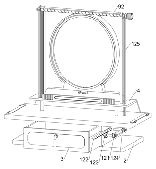 Dressing Table with Rotary Light Compensating Mirror - Patent Fig. 10