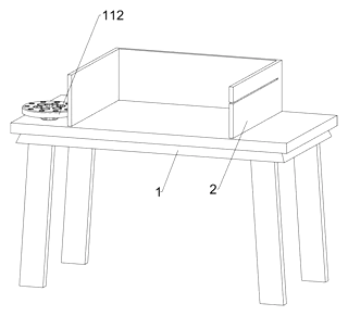 Dressing Table with Rotary Light Compensating Mirror - Patent Fig. 8