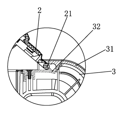 Rotatable Detachable Cup Lid Connection Structure for Electric Kettles - Patent Fig. 6