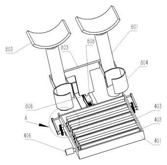 Automatic Shoe Cleaning Station with Rotating Platform and Four-Step Cycle - Patent Fig. 5