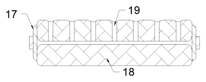 Adjustable Radian Hair Removal Roller Brush with Pneumatic Surface Adaptation - Patent drawing - overall structure