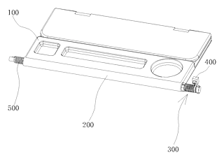 Chair Back Table with One-Way Locking Mechanism for Adjustable Seats - Patent Fig. 1