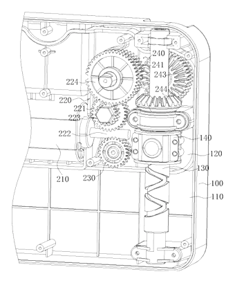 Adjustable Massager with Longitudinal Reciprocating Mechanism - Patent Fig. 5