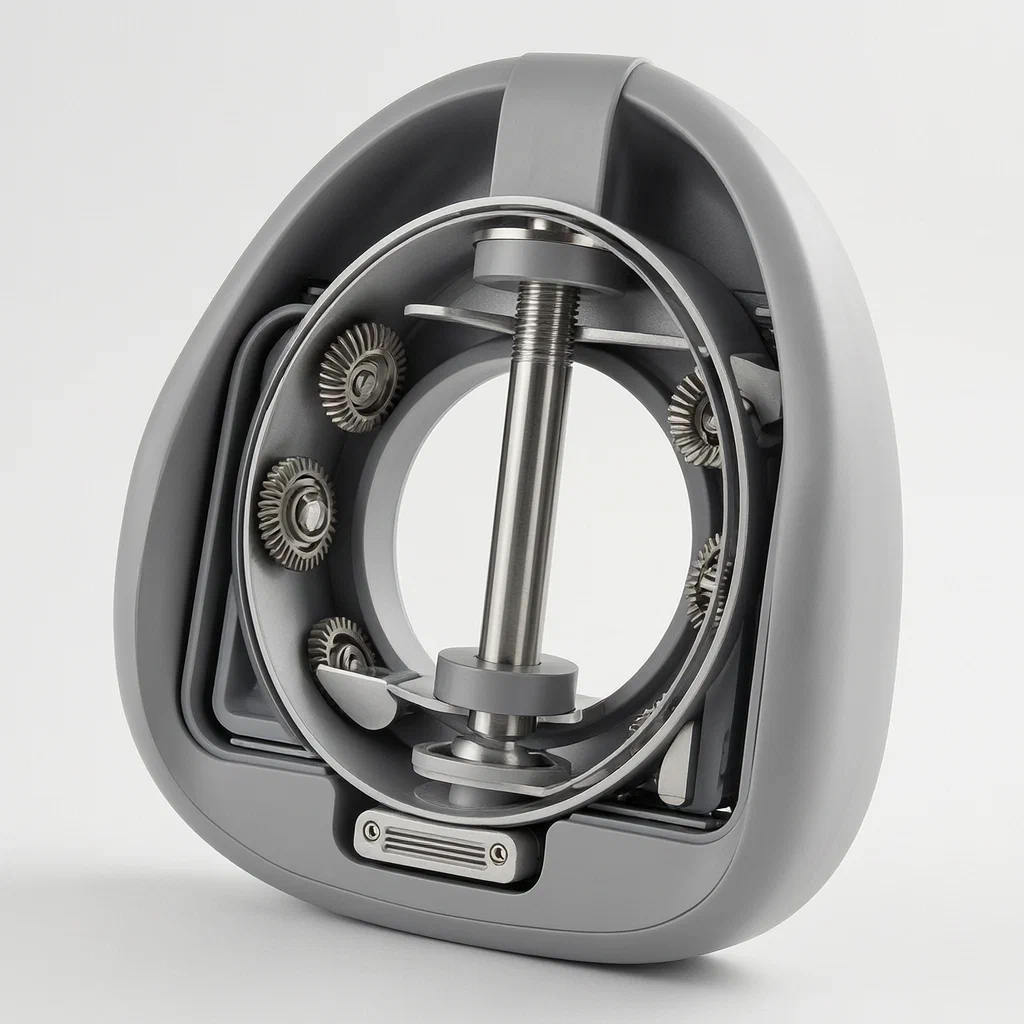 Adjustable Massager with Longitudinal Reciprocating Mechanism - product render