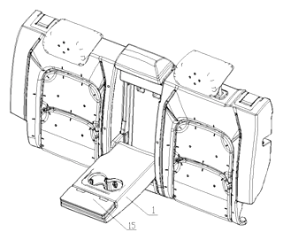 Foldable Car Seat Table with Adjustable Rotating Mechanism - Patent Fig. 2
