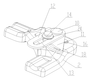 Foldable Car Seat Table with Adjustable Rotating Mechanism - Patent Fig. 6