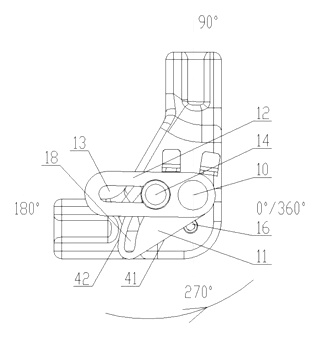 Foldable Car Seat Table with Adjustable Rotating Mechanism - Patent Fig. 7