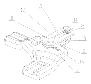 Foldable Car Seat Table with Adjustable Rotating Mechanism - Patent Fig. 8