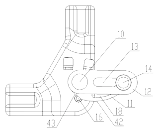 Foldable Car Seat Table with Adjustable Rotating Mechanism - Patent Fig. 9