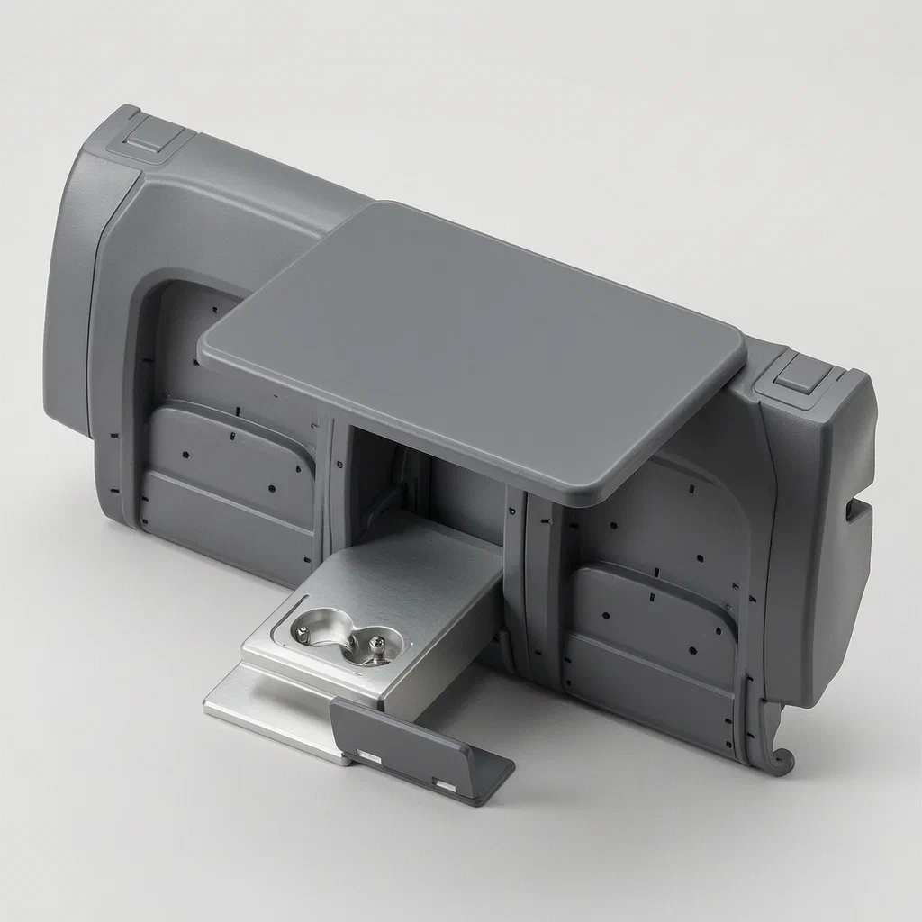 Foldable Car Seat Table with Adjustable Rotating Mechanism - product render