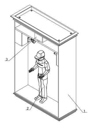 Automatic Light-Supplementing Clothing Display Stand - Patent Fig. 1