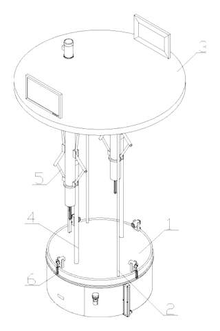 Motorized Rotating Shoe and Clothing Display Stand with Quick-Release Assembly - Patent Fig. 1