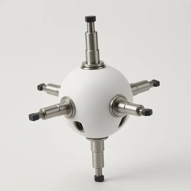 Adjustable Magnetic Center Assembly for a Puzzle Cube - product render