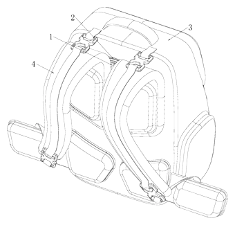 Adjustable Shoulder Strap Connecting Seat for Backpacks - Patent Fig. 10