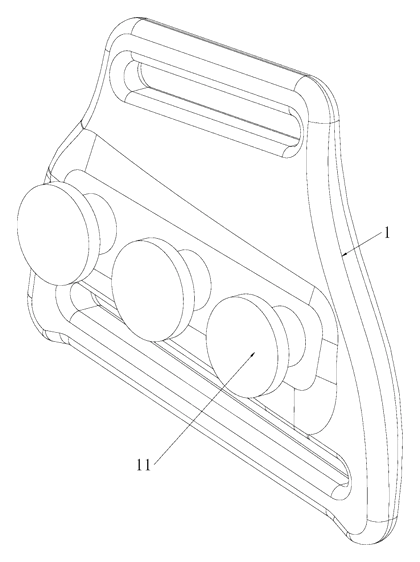 Adjustable Shoulder Strap Connecting Seat for Backpacks - Patent drawing - exploded view