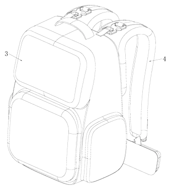 Adjustable Shoulder Strap Connecting Seat for Backpacks - Patent Fig. 9