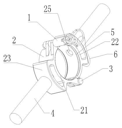 Flexible Joint Sleeve Mounting and Dismounting Tool with Quick-Release Clamping Ring - Patent drawing - assembled tool