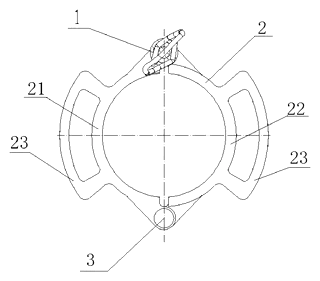 Flexible Joint Sleeve Mounting and Dismounting Tool with Quick-Release Clamping Ring - Patent Fig. 3