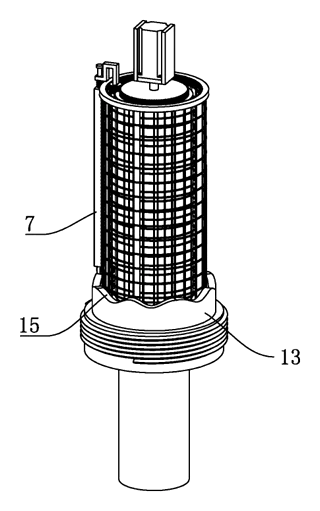 Garden Lamp with Automatic Mosquito Net Cleaning - Patent Fig. 6