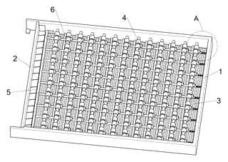 Automobile Luggage Rack with Spring-Brake Crossbars and Folding Rear Gate - Patent Fig. 1