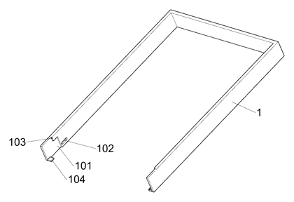 Automobile Luggage Rack with Spring-Brake Crossbars and Folding Rear Gate - Patent Fig. 3