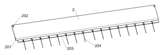 Automobile Luggage Rack with Spring-Brake Crossbars and Folding Rear Gate - Patent Fig. 4
