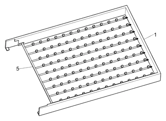 Automobile Luggage Rack with Spring-Brake Crossbars and Folding Rear Gate - Patent Fig. 7